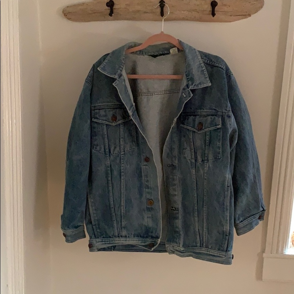 Oversized vintage denim jacket